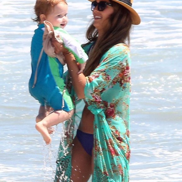 Floral Swim Cover Up Beach Wrap Sarong BOHO Floral Maxi - Picture 11 of 14